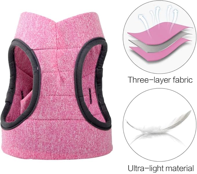 HEYWEAN Cat Harness and Leash - Ultra Light Escape Proof Kitten Collar Cat Walking Jacket with Running Cushioning Soft and Comfortable Suitable for Puppies Rabbits