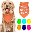 Customize Pet Scarfs Custom Dog Bandana Add Your Photo Name Text Image Personalized Triangular Head Scarf for Small Medium Large Dogs Cats Pets, Coral
