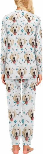 MyPupSocks Custom Face Pajamas Sets for Women, Personalized Photo Sleepwear XS-XXL
