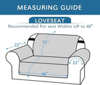 H.VERSAILTEX Loveseat Couch Cover Reversible Couch Covers for 2 Cushion Couch Water Resistant Furniture Protector Cover with Elastic Strap for Pets Kids(Loveseat, Grey/Beige)