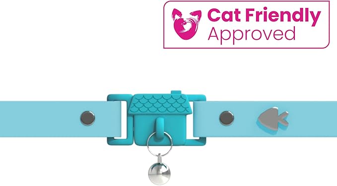 Kittyrama Aqua Cat Collar with Bell - Award Winner, Vet Approved, Breakaway Quick Release, Lightweight & Comfy