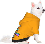 Custom Dog Hoodie for Small Pets, Personalized Photo Text Pet Warm Pullover Sweatshirt with Name Number, Customized Gifts Soft Hooded Cats Kitten Clothes, Orange, M,