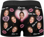 M YESCUSTOM Custom Faces Funny Short Briefs Gift for Husband Underwear