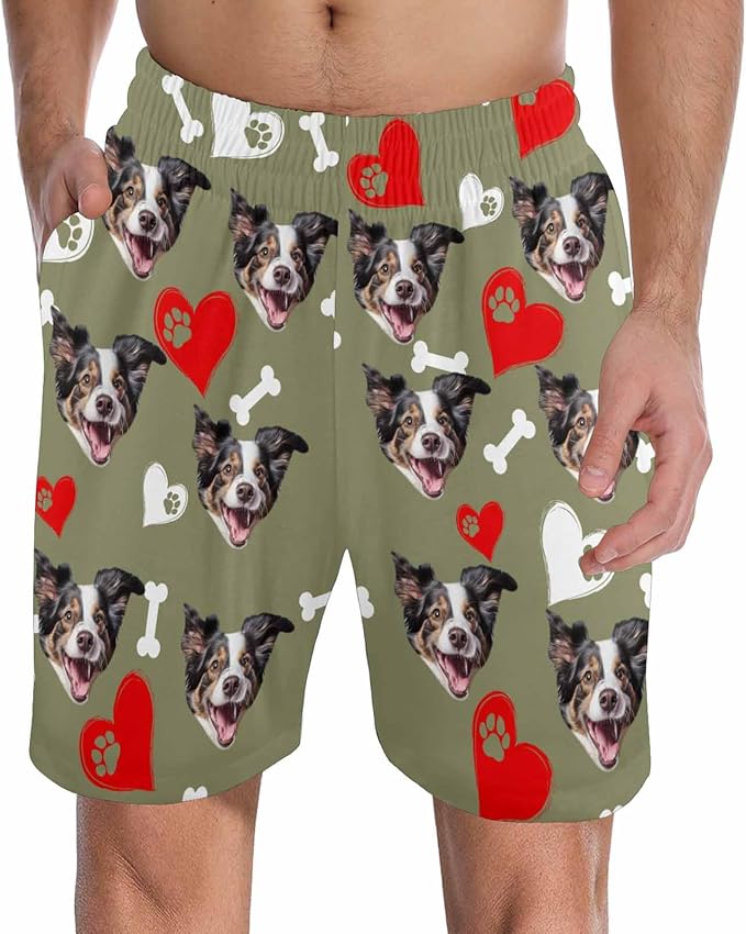 Custom Pajama Pants for Men, Personalized PJ Pants with Photos, Custom Mens Pajama Shorts, Gifts for Dad Husband