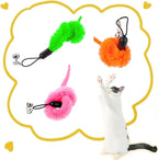 24 PCS Cat Worm Toy Refills, Cat Wand Toy Replacement Interactive Cats Wand Replacement Cats Toys Interactivefor Teaser for Kitten
