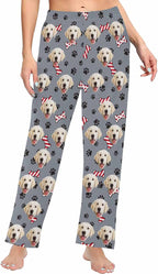 Custom Face Pajamas Pants Personalized Nightwear Bottoms for Women XS-XXL