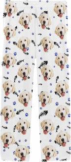MyPupSocks Custom Pet Face Pajamas Pants Photo Pajama Bottoms for Men S-XXL