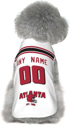 Atlanta Dog Clothes Jersey Pet Jersey Customized Any Name & Number S-5XL for Small Middle and Big Dogs