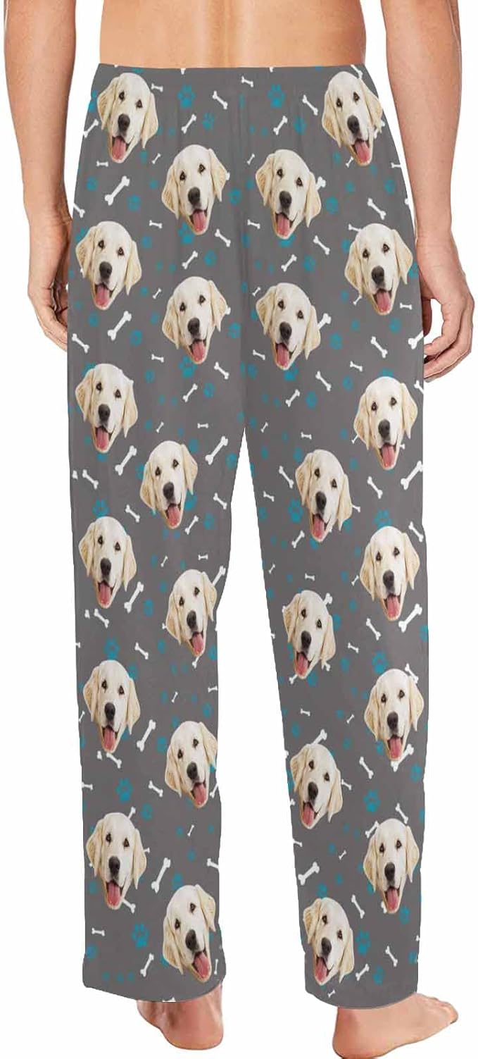 MyPupSocks Personalized Face Pajamas Pants Photo Pajama Bottoms for Men S-XXL