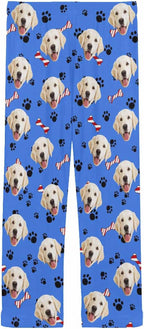MyPupSocks Custom Pet Face Pajamas Pants Photo Pajama Bottoms for Men S-XXL