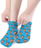 Personalized Ankle Socks with Face Custom Photo Socks Low Cut Ankle Socks Athletic Socks Valentine's Day Gifts for Women Men