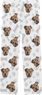 MyPupSocks Custom Pet Face Pajamas Pants Photo Pajama Bottoms for Men S-XXL