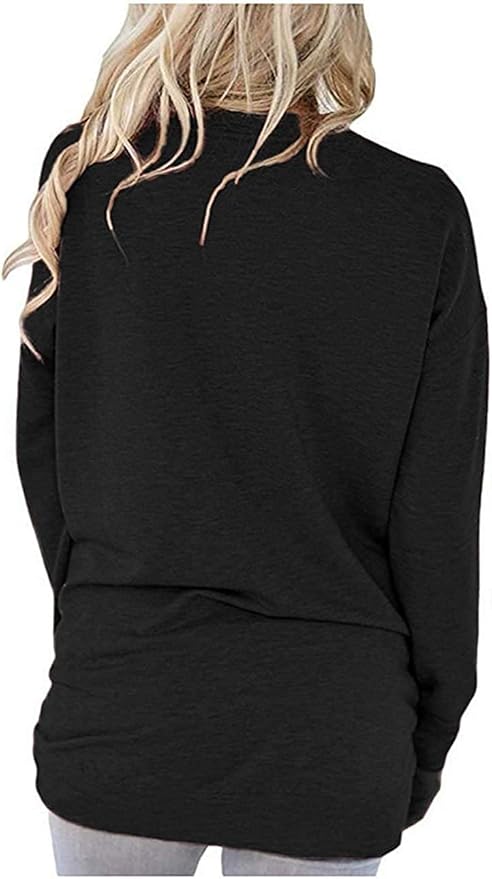 Akihoo Womens Casual Long Sleeve Tunic Tops Crew Neck Shirt Blouses