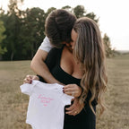 COUPLEHOODIES Personalized Baby Onesie Bodysuit – Custom Embroidery Gift for Pregnancy Reveal Baby Shower or First Grandchild