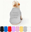 Custom Dog Shirt Pet T Shirts for Small Medium Large Dogs Customized Clothes with Image Logo Text Breathable Sleeveless Tank Top Personalized Outfits Puppy Apparel Gray, 4XL