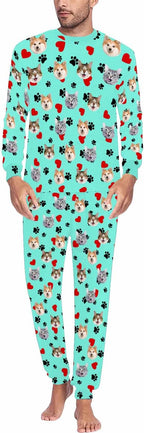 Artsadd Personalized Pajamas with Faces for Women Men Custom Christmas Pajamas Gifts for Family Couple, Funny Photo Pjs