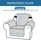 H.VERSAILTEX Reversible Chair Cover Furniture Protector Anti-Slip Couch Cover Water Resistant 2" Elastic Straps Chair Slipcover Pets Fit Sitting Width Up to 21" (Chair:75" x 65", Desert Sage/Beige)