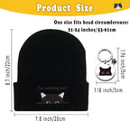 Women’s Cat Beanie, Cute Animal Knitted Hats Cat Lovers Gifts, Funny Christmas Stocking Stuffers for Women Girls
