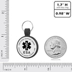 ESA Dog Tag, QR Code Dog Tag, Modifiable Free Pet Online Profile, Scannable QR Code, Scan QR Send Instant Location Alert Email, Silicone Lightweight ID Tag for Dog and Cat (Black, Small)