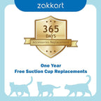 Zakkart Foldable Cat Hammock for Window - Cordless, Embeded Machine Washable Bed, Robust Metal Frame - Cat Window Perch for Large Cats and Kitten (Brown Bolster Bed, Medium)
