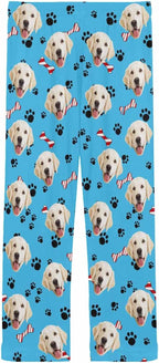 MyPupSocks Custom Pet Face Pajamas Pants Photo Pajama Bottoms for Men S-XXL