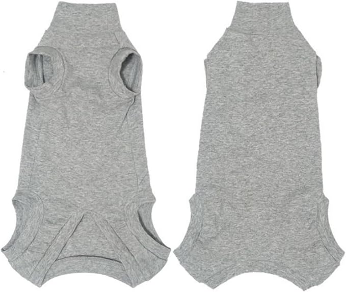 Sphynx Cat Clothes Sleeveless Bodysuit Elastic Hairless Cat Pajamas Pet Clothes Cat Surgery Recovery Suit for Cats Dogs After Surgery Wear Suit (Grey, X-Small (2-3 lbs))
