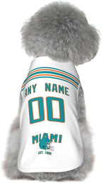 Miami Dog Clothes Jersey Pet Jersey Customized Any Name & Number S-5XL for Small Middle and Big Dogs