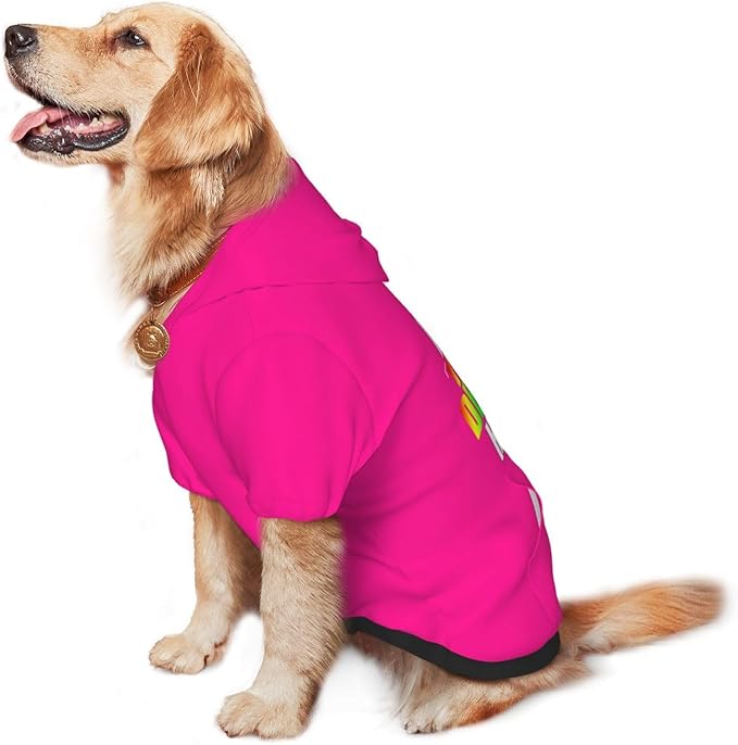 Personalized Pet Sweatshirt, Custom Dog Hooded with Pocket, Customize Hoodies for Dogs, Puppy, M, Dark-Violet