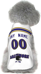 Baltimore Dog Clothes Jersey Pet Jersey Customized Any Name & Number S-5XL for Small Middle and Big Dogs