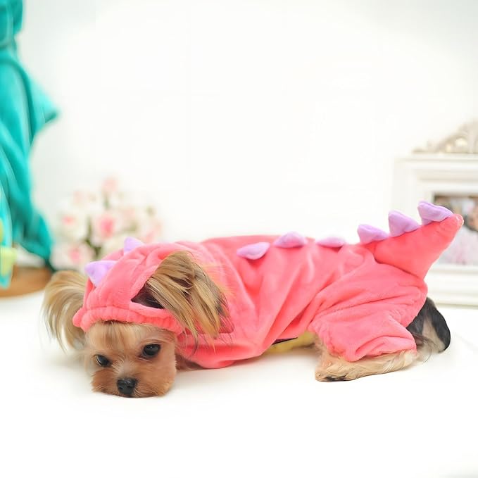 NACOCO Dog Dinosaur Design Costume Green Pet Clothes for Medium & Large Dog(Pink, 3XL)