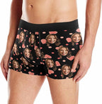 M YESCUSTOM Custom Faces Funny Short Briefs Gift for Husband Underwear