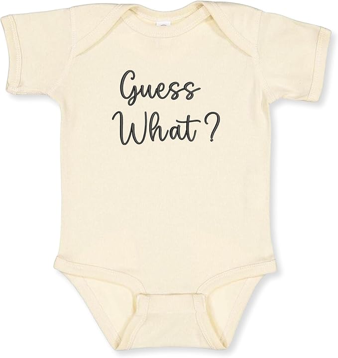 COUPLEHOODIES Personalized Baby Onesie Bodysuit – Custom Embroidery Gift for Pregnancy Reveal Baby Shower or First Grandchild