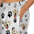 MyPupSocks Custom Pajama Pants for Pet Lover, Personalized Photo Face Printed Pajama Bottoms Sleepwear with Pockets