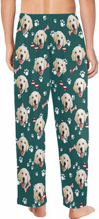MyPupSocks Custom Pet Face Pajamas Pants Photo Pajama Bottoms for Men S-XXL