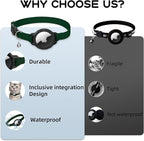 AirTag Cat Collars, Stretchy Collar with Apple AirTag Holder and Bell, Breakaway Ultra Design Elastic GPS Tracking Collars for Cats and Puppies, (7.5-12.5 Inch), Forest Green