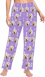 Custom Face Pajamas Pants Personalized Nightwear Bottoms for Women XS-XXL