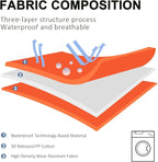 BDEUS 51x35In Extra Large Size Outdoor Dog Bed, Waterproof & Portable Camping Travel Pet Mat, Easy to Clean, Washable Odor Resistant Pet Cooling Pad (Orange)