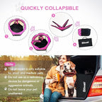 Pet Cat Playpen for Indoor Cats Enclosed, Portable Foldable Dog Playpen Outdoor Tent Crate Cage with Zipper Top Cover Door for Kitten Puppy Outside Rv Car Camper (Small Size, Pink)