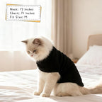 EXPAWLORER Soft Cat Sweater - Sweaters for Cats Only Warm Kitten Clothes, Fall and Winter Pet Coat Pullover Design, Fleece Sweatshirt Clothing Also for Puppy Small Dogs, Black S
