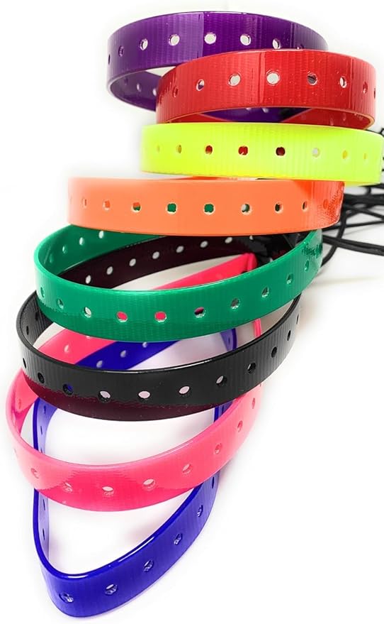 Replacement GPS eCollar with Adjustable Bungee, Multi-Hole Design, and Secure Toggle Closure for Small Dogs (Neon Pink, Small Neck)