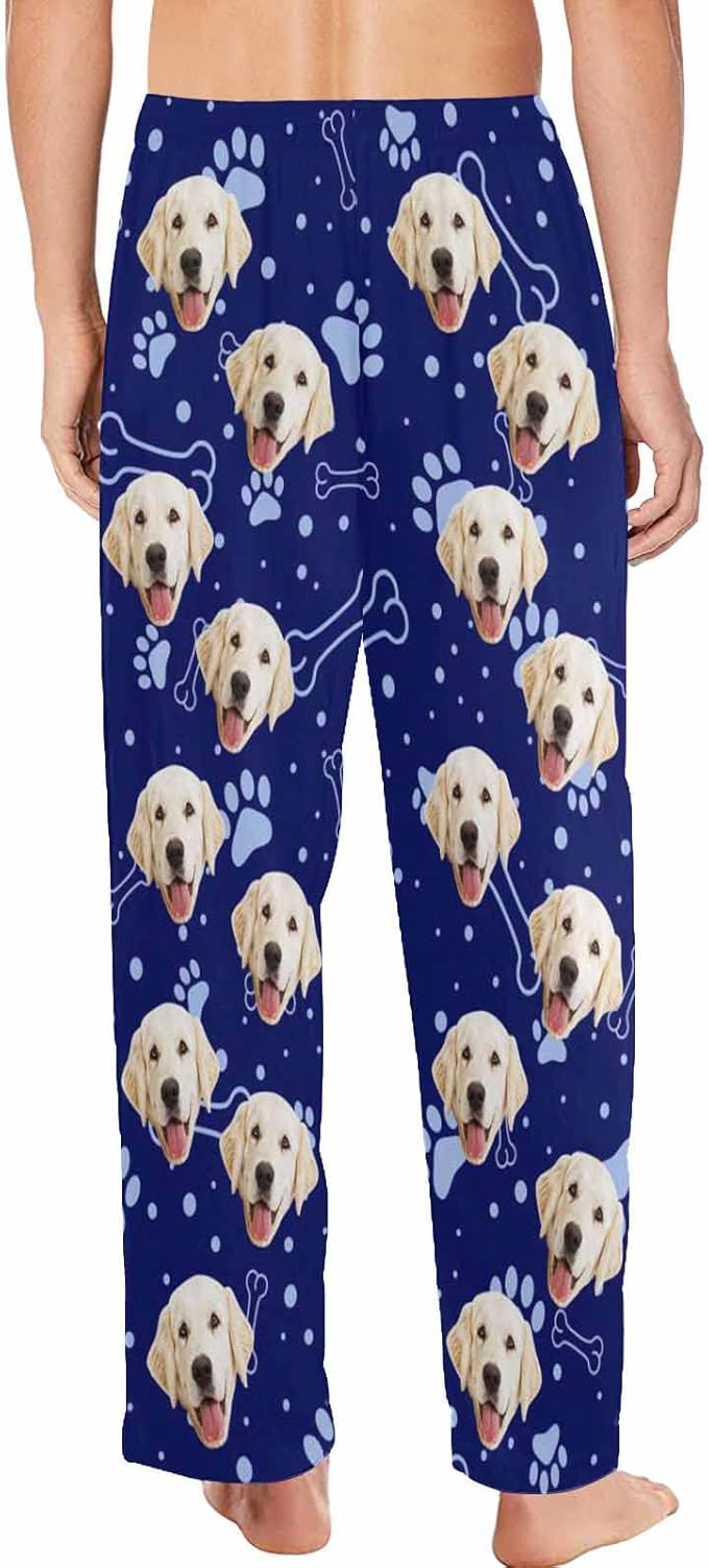 MyPupSocks Personalized Face Pajamas Pants Photo Pajama Bottoms for Men S-XXL