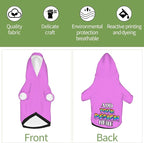 Custom Dog Hoodie for Small Pets, Personalized Photo Text Pet Warm Pullover Sweatshirt with Name Number, Customized Gifts Soft Hooded Cats Kitten Clothes, Violet, M,