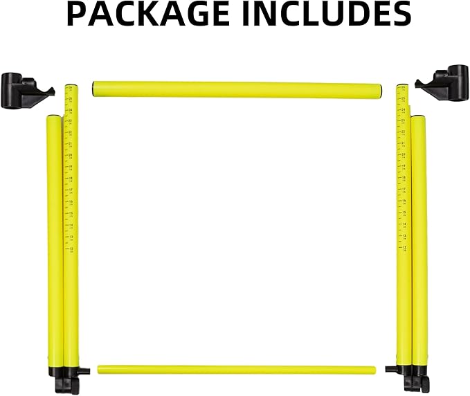 Hurdles Training Equipment, Adjustable Height Hurdles Track and Field, Agility Speed Jumping Training Equipment for Soccer Basketball Football Dogs, Detachable-Green