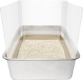 12PCS Cat Litter Box Pee Shields,Transparent Easy Clean Splash Guard for Open Top Litter Pan 14.5×11.5in- Litter Box Not Included (12, Clear)
