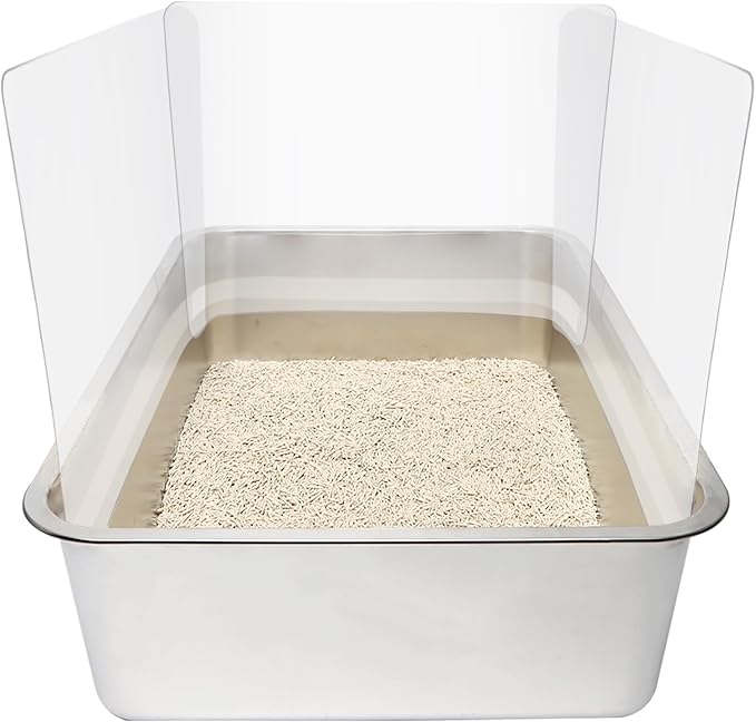 9PCS Cat Litter Box Pee Shields,Transparent Easy Clean Splash Guard for Open Top Litter Pan 14.5×11.5in- Litter Box Not Included (9, Clear)