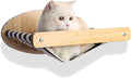 Cat Hammock Wall Mounted Large Cats Shelf - Solid Wood Cat Perches Climbing Shelf- Stripes Kitty Furniture for Sleeping, Playing, Climbing, and Lounging - Easily Holds up to 40 lbs (Stripes Hammock)