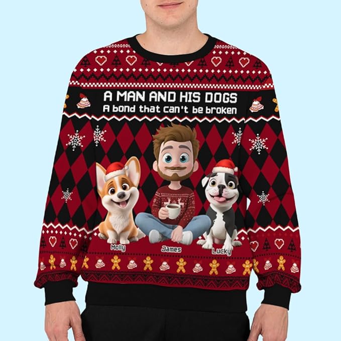 Wrappiness A Girl And Her Dog Christmas Sweatshirt - Cozy Unisex Fit Custom Shirt - Cute for Women Pet Lovers