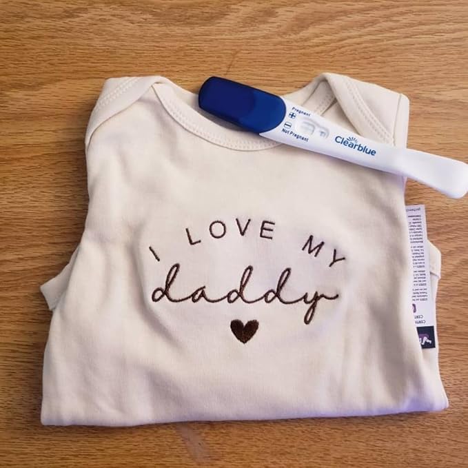 COUPLEHOODIES Personalized Baby Onesie Bodysuit – Custom Embroidery Gift for Pregnancy Reveal Baby Shower or First Grandchild