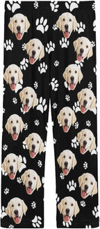 MyPupSocks Customized Face Pajamas Pants Photo Pajama Bottoms for Men S-XXL