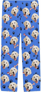 MyPupSocks Custom Pet Face Pajamas Pants Photo Pajama Bottoms for Men S-XXL